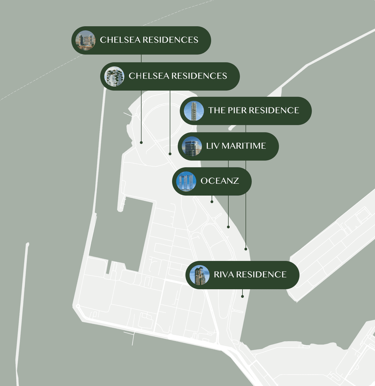 Dubai Maritime City Map